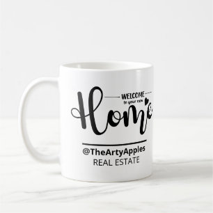 Mug bienvenue dans votre nouvelle maison agent immobil