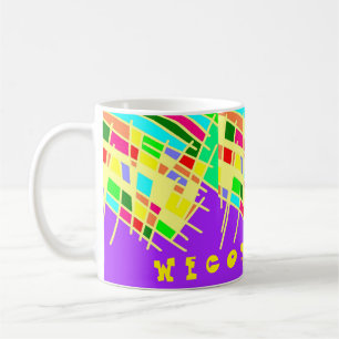 Mug Bienvenue maison brite splash art et message