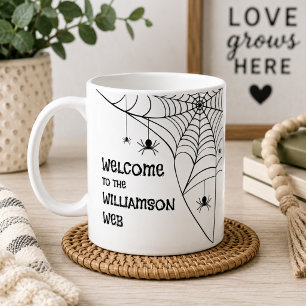 Mug Bienvenue sur la toile d'araignée d'Halloween