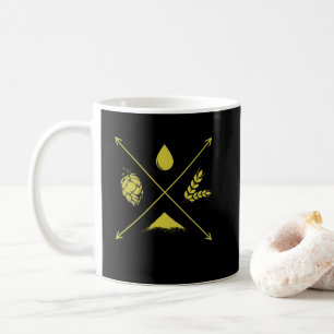 Mug Bier brauen Wasser Hopfen und Malz