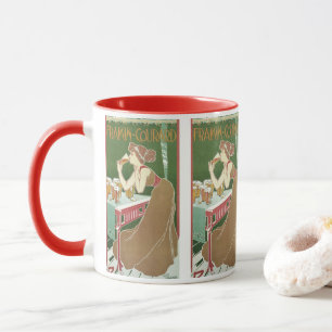 Mug Bière de Brasserie Fraikin-Courard Art Nouveau vin