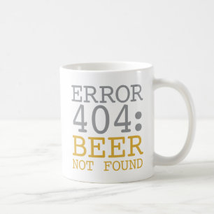 Mug Bière de l'erreur 404 non trouvée