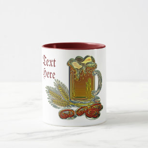 Mug Bière et bretzels oktoberfest pub bar