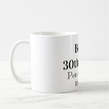 Bière jusqu'à la 30e anniversaire nom date homme s