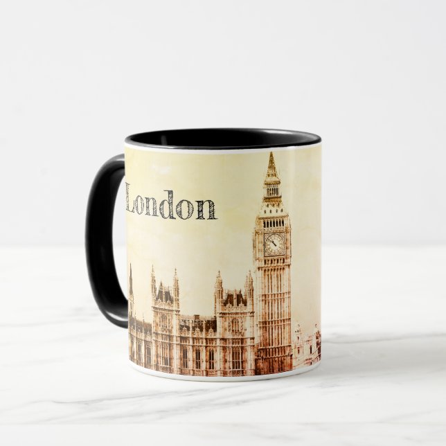 Mug Big Ben Horloge & Londres, Westminster / Royaume-U (Devant gauche)