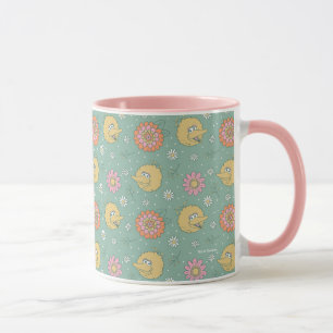 Mug Big Bird   Good Vibes Floral Pattern