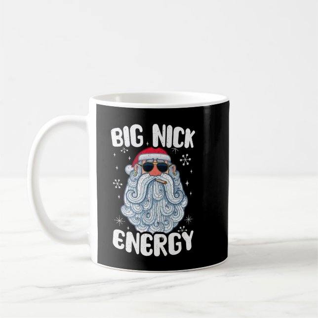 Mug Big Nick Energy Funny Père Noël de Noël (Gauche)