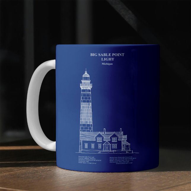 Mug Big Sable Point Lighthouse - Michigan – AD (Créateur téléchargé)