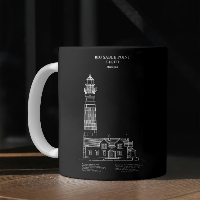Mug Big Sable Point Lighthouse - Michigan – PD (Créateur téléchargé)