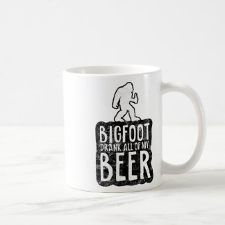 Mug Bigfoot a Bu Tout Ma Bière Amoureux Drôle Sasquatc