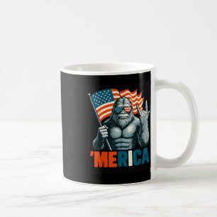 Mug Bigfoot Merica Rock Drapeau Américain Patriotique 