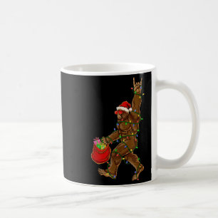 Mug Bigfoot Père Noël Lumières de Noël Rock Drôle Sasq