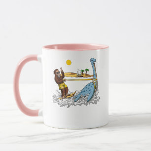 Mug Bigfoot Riding Loch Ness Monster Drôle Conspiratio
