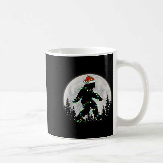 Mug Bigfoot Santa Christmas Tree Lights Funny Xmas Sas (Droite)