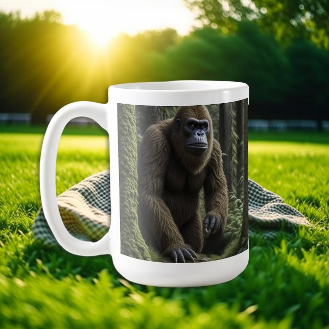 Mug Bigfoot Sasquatch dans les bois (Créateur téléchargé)