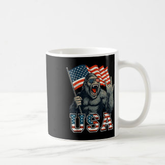 Mug Bigfoot Usa Sasquatch 4 juillet Drapeau Américain 