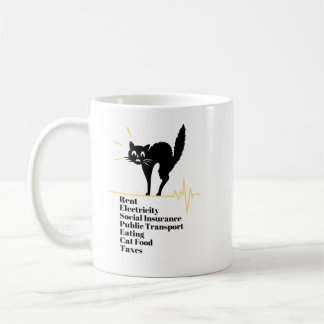 Mug Bills de chat effrayé Surprisé Chat Drôle Chat Vis