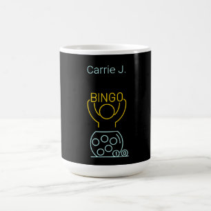 Mug Bingo Night Neon Line Art personnalisé