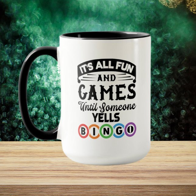 Mug Bingo Word art ajouter monogramme (Créateur téléchargé)