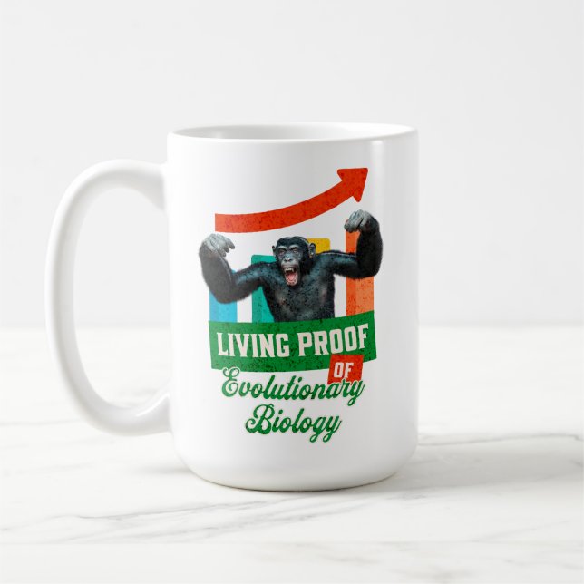 Mug Biologie de l'évolution Humour des primates (Gauche)