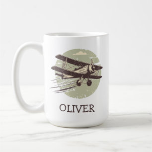 Mug Biplane Vintage personnalisé