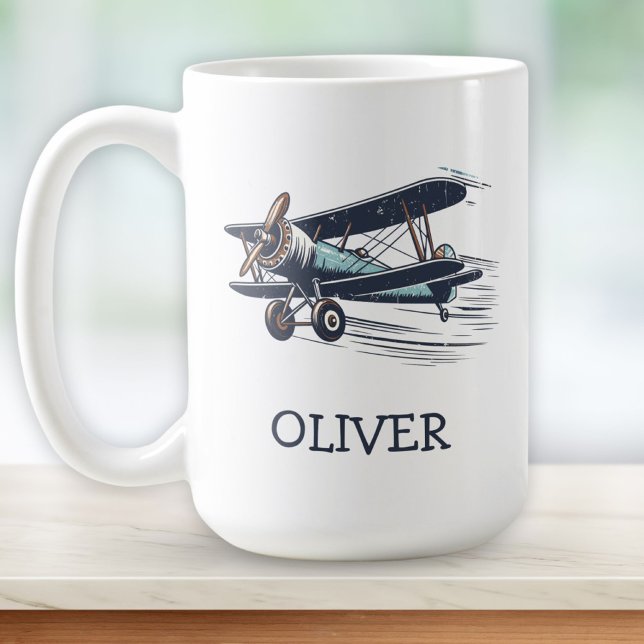 Mug Biplane Vintage personnalisé (Créateur téléchargé)
