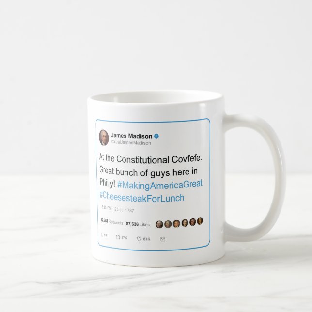 Mug Bips Covfefe constitutionnel de James Madison (Droite)