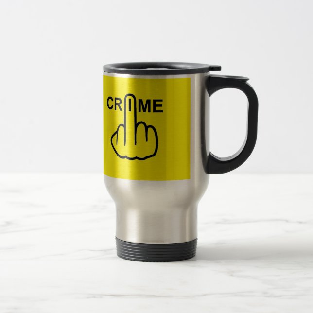 Mug Bird Flipping Crime Is Criminal (Right)
