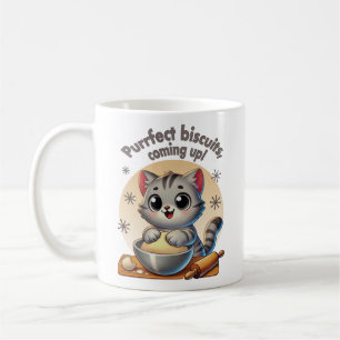 Mug "Biscuits fins, à venir" Kneading Cat