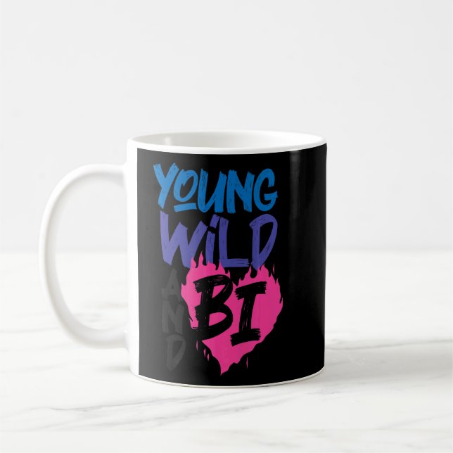Mug Bisexuel Bi Pride Drapeau Young Wild Et Bi (Gauche)