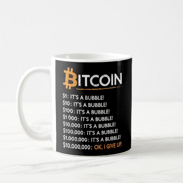Mug Bitcoin Crypto Bitcoin C'Est Une Bulle (Gauche)