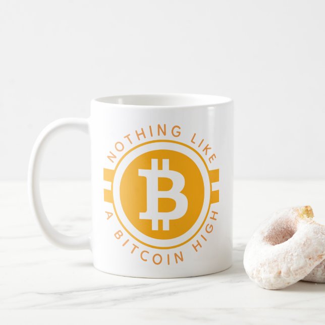 Mug Bitcoin élevé (Avec donut)