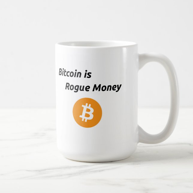 Mug Bitcoin est l'argent non fiable (Droite)