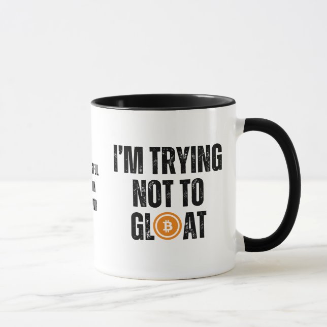 Mug Bitcoin Investisseur J'ESSAIE DE NE PAS GLOTER (Droite)