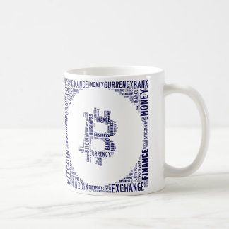 Mug Bitcoin logo wordart graphiques
