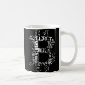 Mug Bitcoin logo wordart graphiques