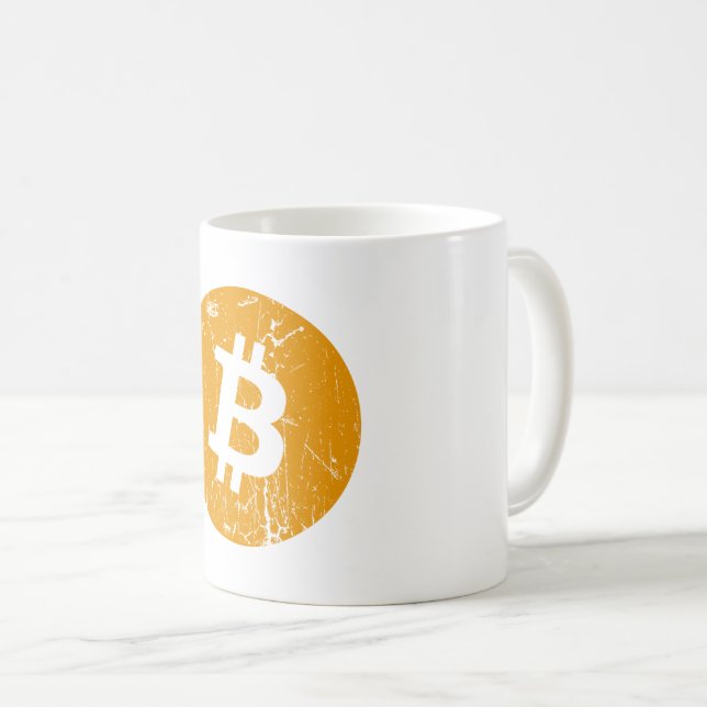 Mug bitcoin monnaie numérique monnaie monnaie pièce bl (Devant droit)