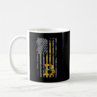 Mug Bitcoin USA Flag Distressed Digital Currency Lover