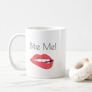 Mug Bite-Moi !  Illustration de l'art en ligne des lè