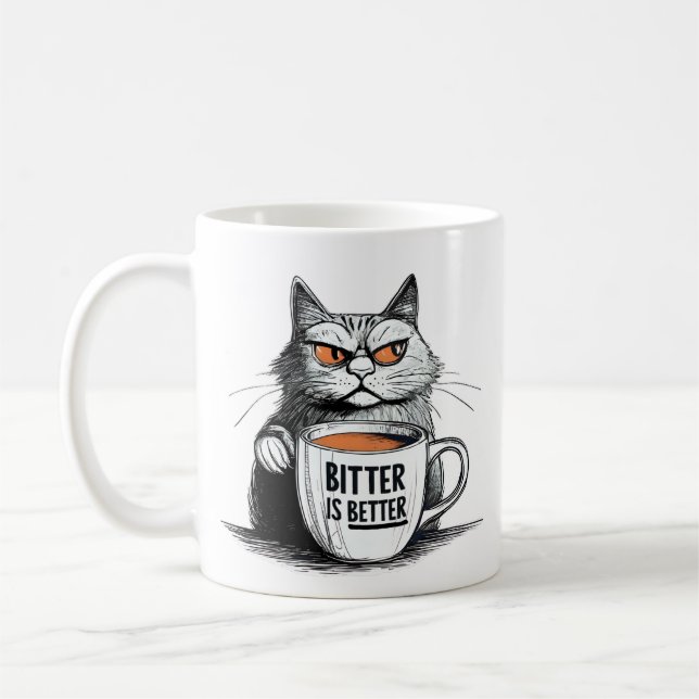 Mug Bitter Est Meilleur - Gras Coffee Lover Design (Gauche)