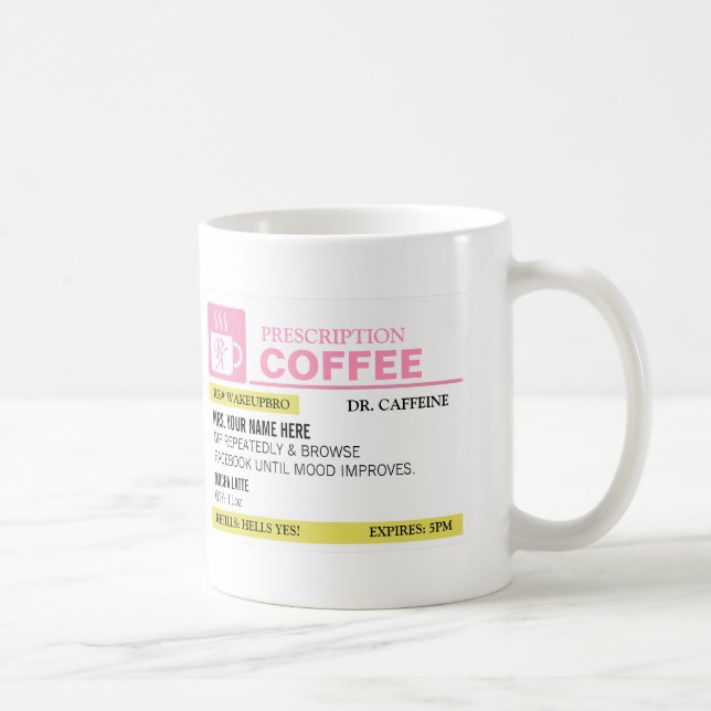 Mug Bizarre de café de prescription (Droite)