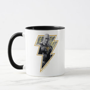Mug Black Adam Grey et Gold Lightning Graphic