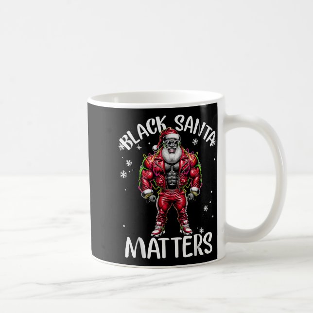 Mug Black African American Santa Claus Christmas Pajam (Droite)