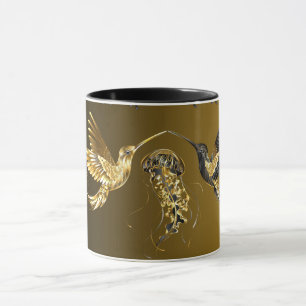 Mug Black and Gold Graphic Art, Ethereal Union