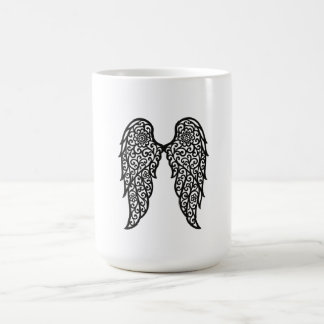 Mug Black and White Lace Archangel Wings – Elegant Ang
