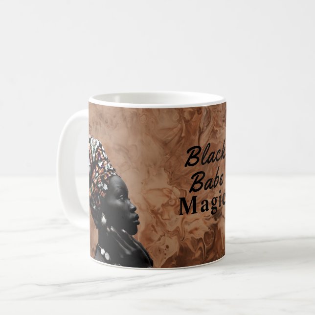 Mug Black Babe Magic Strong Girl Melanin Queen (Devant gauche)