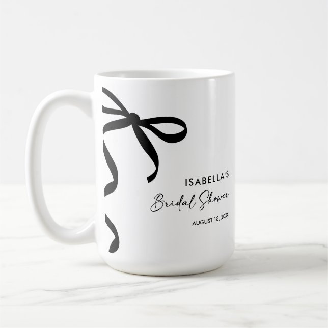 Mug Black Bow Elle noue la robe de mariée Shower (Gauche)