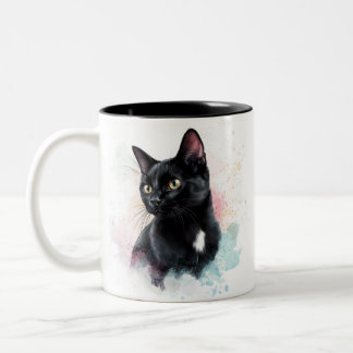 Mug black cat ajouter son propre texte