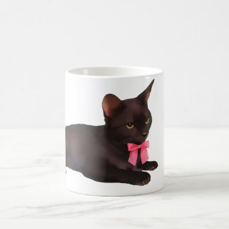 Mug  Black Cat Coffee Mug, Two-Tone Ceramic, Cat Lover