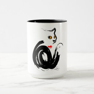 Mug Black Cat Love